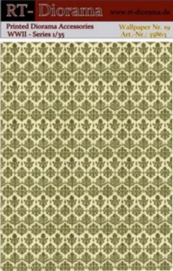 Picture of 1/35 Printed Accesories: Wallpaper Nr.19 Victorian Damask Pattern - RT Diorama 35863