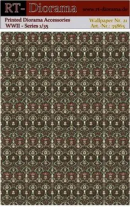 Picture of 1/35 Printed Accesories: Wallpaper Nr.21 Fleur-de-Lis Argyle Pattern - RT Diorama 35865