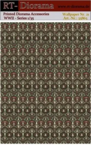 Picture of 1/35 Printed Accesories: Wallpaper Nr.21 Fleur-de-Lis Argyle Pattern - RT Diorama 35865