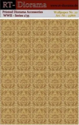 Picture of 1/35 Printed Accesories: Wallpaper Nr.22 Acanthus Vine Pattern - RT Diorama 35866
