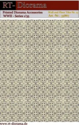 Picture of 1/35 Printed Accesories: Wall and Floor Tiles Nr.13 Luxurious Quatrefoil Pattern - RT Diorama 35867
