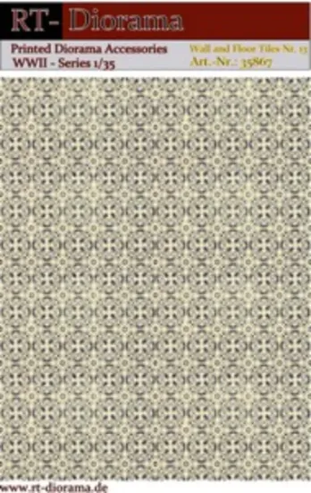 Picture of 1/35 Printed Accesories: Wall and Floor Tiles Nr.13 Luxurious Quatrefoil Pattern - RT Diorama 35867