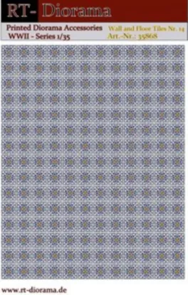 Picture of 1/35 Printed Accesories: Wall and Floor Tiles Nr.14 Arabesque Trellis Pattern - RT Diorama 35868