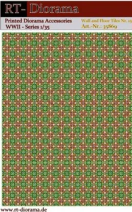 Picture of 1/35 Printed Accesories: Wall and Floor Tiles Nr.15 Neo-Moorish Encaustic Pattern - RT Diorama 35869