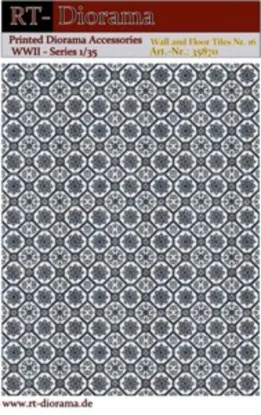 Picture of 1/35 Printed Accesories: Wall and Floor Tiles Nr.16 Terracotta Hexagon Mosaic - RT Diorama 35870