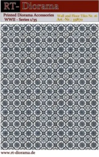 Picture of 1/35 Printed Accesories: Wall and Floor Tiles Nr.16 Terracotta Hexagon Mosaic - RT Diorama 35870