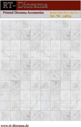 Picture of 1/35 Printed Accesories: Marble Floor Nr.1 White Tile Pattern - RT Diorama 35879