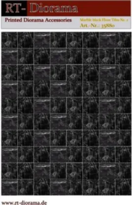 Picture of 1/35 Printed Accesories: Marble Floor Nr.2 Black Tile Pattern - RT Diorama 35880