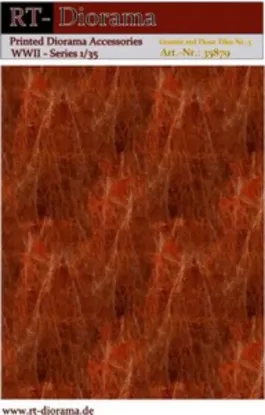 Picture of 1/35 Printed Accesories: Marble Floor Nr.5 Red Granite - RT Diorama 35883