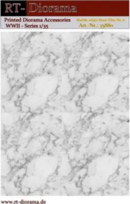 Picture of 1/35 Printed Accesories: Marble Floor Nr.6 White Marble - RT Diorama 35884