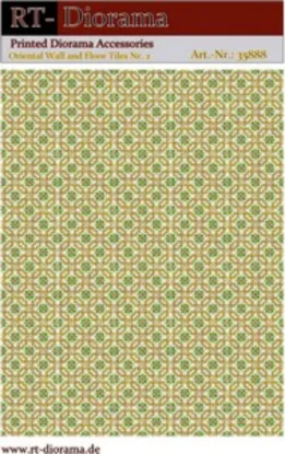 Picture of 1/35 Printed Accesories: Oriental Wall and Floor Tiles Nr.2 Alhambra Vine Pattern - RT Diorama 35888