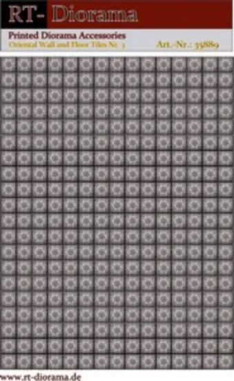 Picture of 1/35 Printed Accesories: Oriental Wall and Floor Tiles Nr.3 Andalusian Lace Pattern - RT Diorama 35889