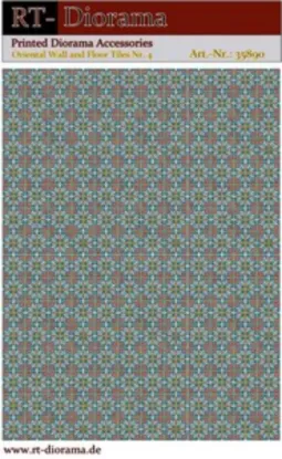 Picture of 1/35 Printed Accesories: Oriental Wall and Floor Tiles Nr.4 Medina Fiesta Pattern - RT Diorama 35890