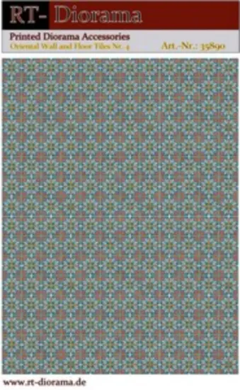Picture of 1/35 Printed Accesories: Oriental Wall and Floor Tiles Nr.4 Medina Fiesta Pattern - RT Diorama 35890