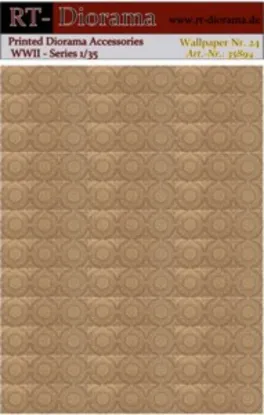 Picture of 1/35 Printed Accesories: Wallpaper Nr.24 Gilded Pomegranate Pattern - RT Diorama 35894