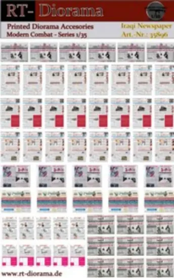 Picture of 1/35 Printed Accesories: "Iraqi Newspapers" - RT Diorama 35896