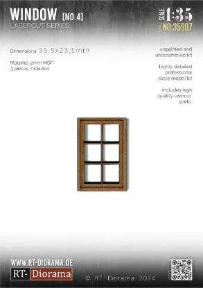Picture of 1/35 Lasercut: Sprossenfenster Nr.4 (3er Set) - RT Diorama 35907