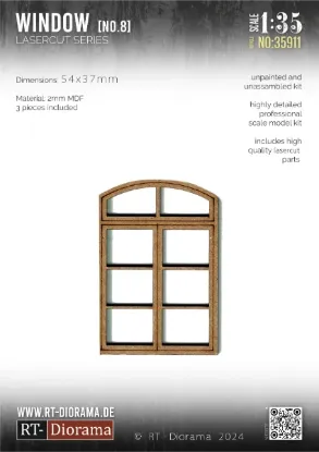 Picture of 1/35 Lasercut: Bogenfenster Nr.8 (3er Set) - RT Diorama 35911