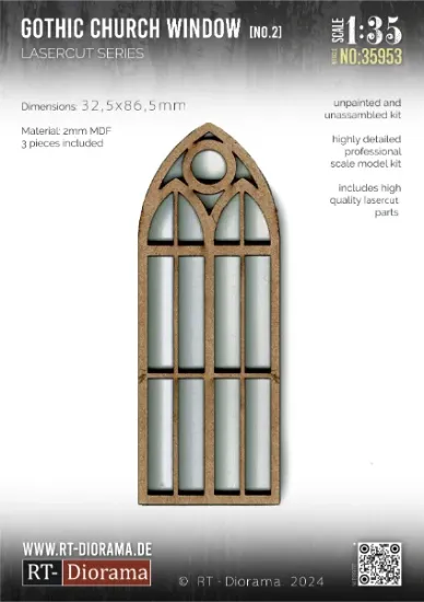 Picture of 1/35 Gothic church windows No.2 - RT Diorama 35953