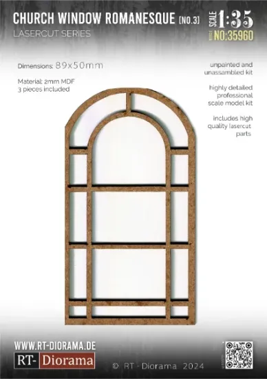 Picture of 1/35 Church windows romanesque No.3 - RT Diorama 35960