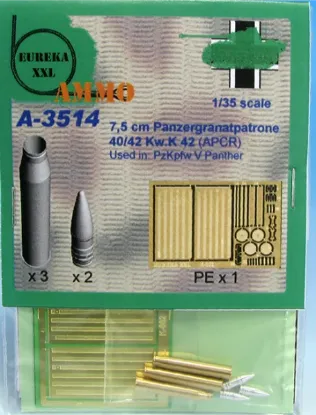 Picture of 1/35 7.5 cm Pzgr. Patr. 40/42 KwK 42 (APCR) - Eureka XXL A-3514