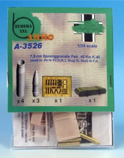 Picture of 1/35 7.5 cm Sprgr. Patr.34 Kw.K.40 L/43 and  L/48 (HE) - Eureka XXL A-3526