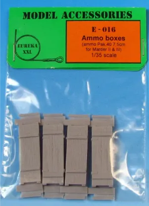 Picture of 1/35 Wooden ammo boxes for 7,5 cm Pak.40  (Pak 40 gun and SPG.s Marder II i Marder III)  - Eureka XXL E-016