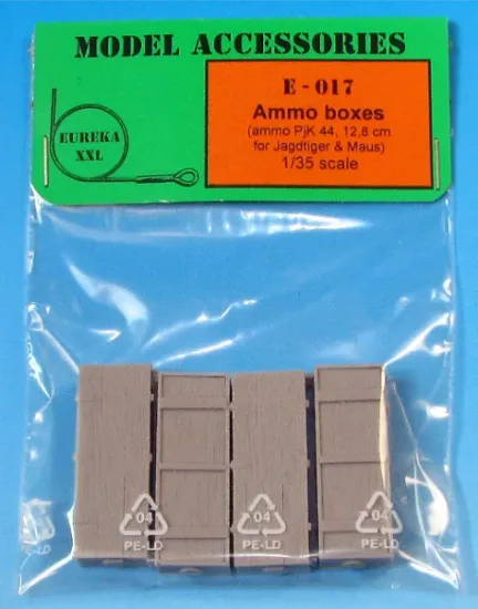 Picture of 1/35 Wooden ammo boxes for 12,8 cm Pjk.44/Kw.K.44  (SPG Jagdtiger and Maus Tank)  - Eureka XXL E-017