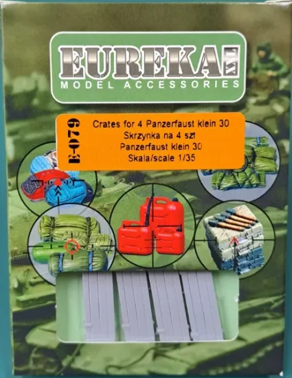 Picture of 1/35 Wooden ammo crates for 4 pcs. German Panzerfaust klein 30 - Eureka XXL E-079