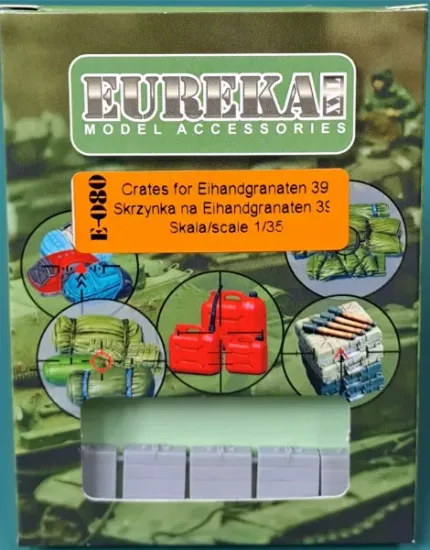 Picture of 1/35 Wooden ammo crates for 30 pcs. German hand grenade “Eihandgranaten 39 - Eureka XXL E-080