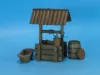 Picture of 1/35 Wooden water well with wooden bucket, wooden barrel and wooden manger.  - Eureka XXL ED-3505
