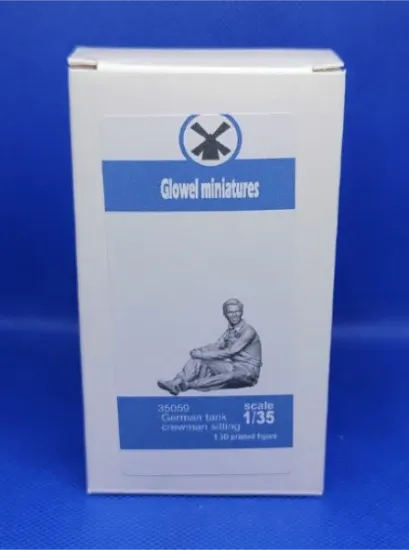 Picture of 1/35 German tank crewman sitting - Glowel Miniatures 35059