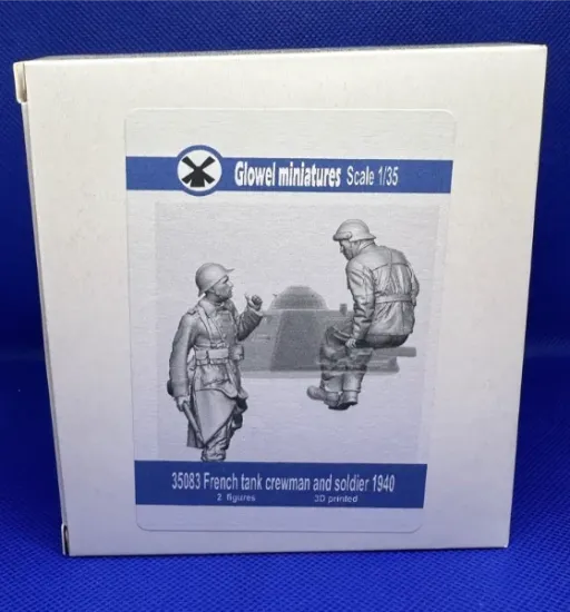 Picture of 1/35 French tank crewman and soldier 1940 - Glowel Miniatures 35083