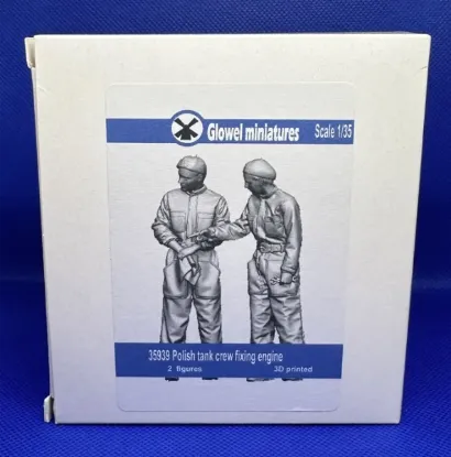 Picture of 1/35 Polish tank crew fixing engine - Glowel Miniatures 35939