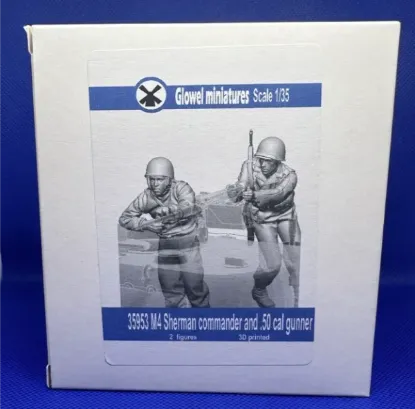 Picture of 1/35 M4 Sherman commander and . 50 cal gunner - Glowel Miniatures 35953