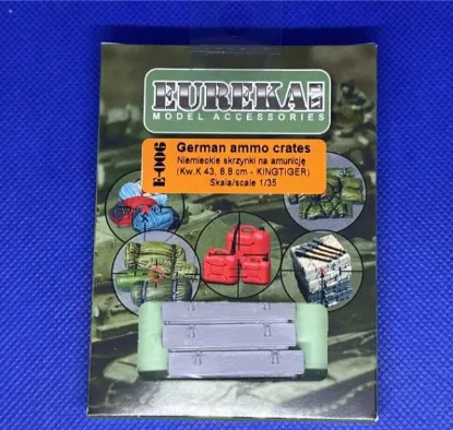 Picture of 1/35 Wooden ammo boxes for 8.8 cm Kw.K.43 guns. (Pz VIB Kingtiger) - Eureka XXL E-006