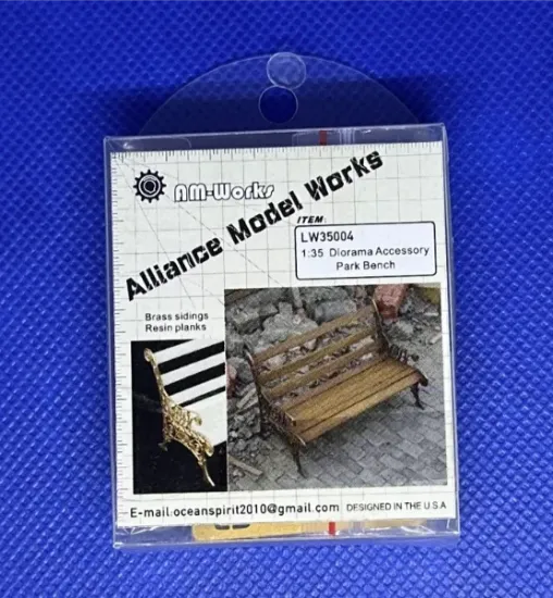 Picture of 1/35 Park Bench Resin-PE - Diorama Accessory  - Alliance Model Works LW35004