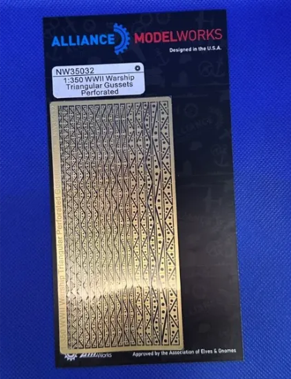 Picture of 1/350 WWII Warship Triangular Gussets Perforated - Alliance Model Works NW35032