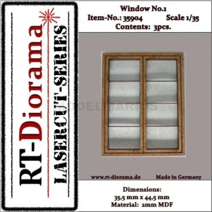 Picture of 1/35 Lasercut: Sprossenfenster Nr.1 (3er Set) - RT Diorama 35904