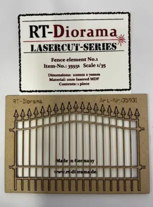 Picture of 1/35 Lasercut: Zaunelement Nr. 1 (im Rahmen) - RT Diorama 35931