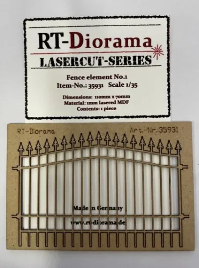 Picture of 1/35 Lasercut: Zaunelement Nr. 1 (im Rahmen) - RT Diorama 35931