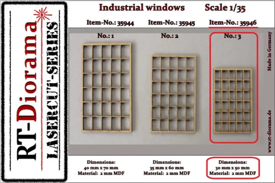 Picture of 1/35 Fenster Industrie No.3 - RT Diorama 35946