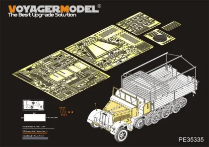 Picture of 1/35 WWII German Sd.Kfz.7 8t Half-Track Late Production PE Set (Dragon 6562) - Voyager Model PE35335