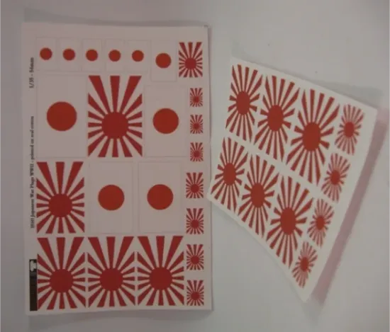 Picture of 1/35 Japanese War Flags WWII – A5 Sheet and Half-A5 Sheet - Reality in Scale 35141