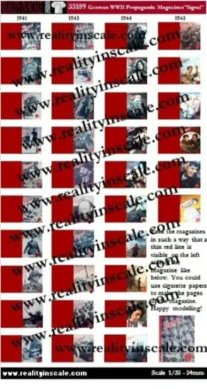 Picture of 1/35 German WWII Propaganda Magazine Signal – 36 Miniature Magazines - Reality in Scale 35189