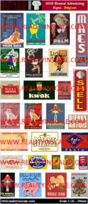 Picture of 1/35 Enamel Advertising Signs – Belgium Set - Reality in Scale 35195