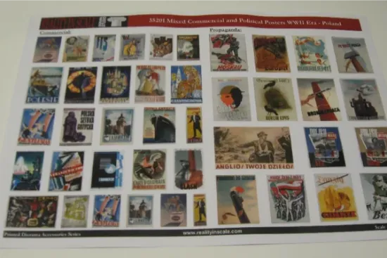 Picture of 1/35 Mixed Commercial & Political Posters WWII Era – Poland - Reality in Scale 35201