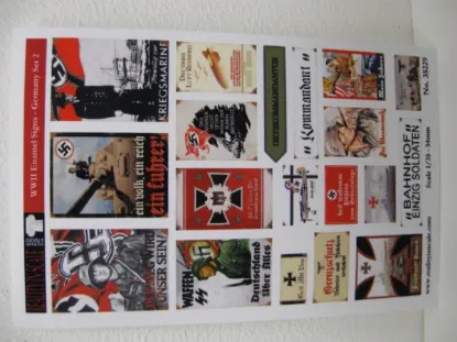 Picture of 1/35 Enamel Signs WWII Germany Set 2 – 19 Signs - Reality in Scale 35229
