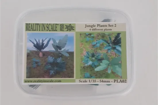 Picture of 1/35 Jungle Plants Set 2 – 4 Different Plants with Resin Parts and Polyurethane Leaves - Reality in Scale PLA02