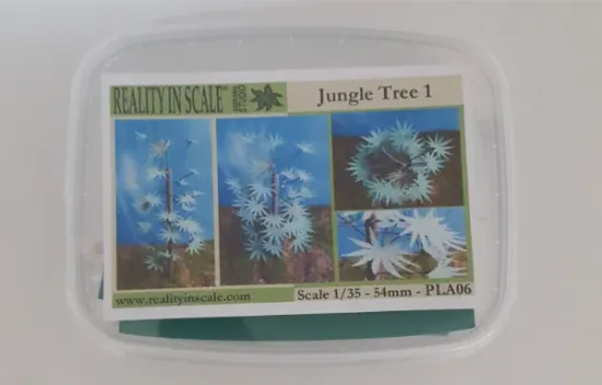 Picture of 1/35 Jungle Tree Set 1 – 1 Tree with Resin Parts and Polyurethane Leaves - Reality in Scale PLA06